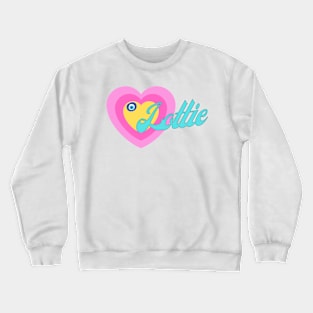 Lottie in Colorful Heart Illustration Crewneck Sweatshirt